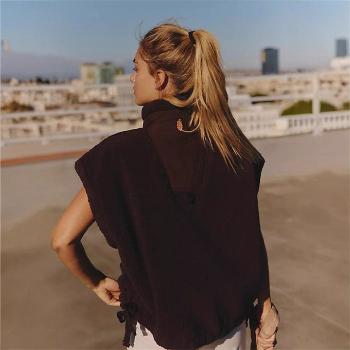 Damen Kapuzenjacke aus kuscheligen Fleece mit regulierbarem Saum Drune
