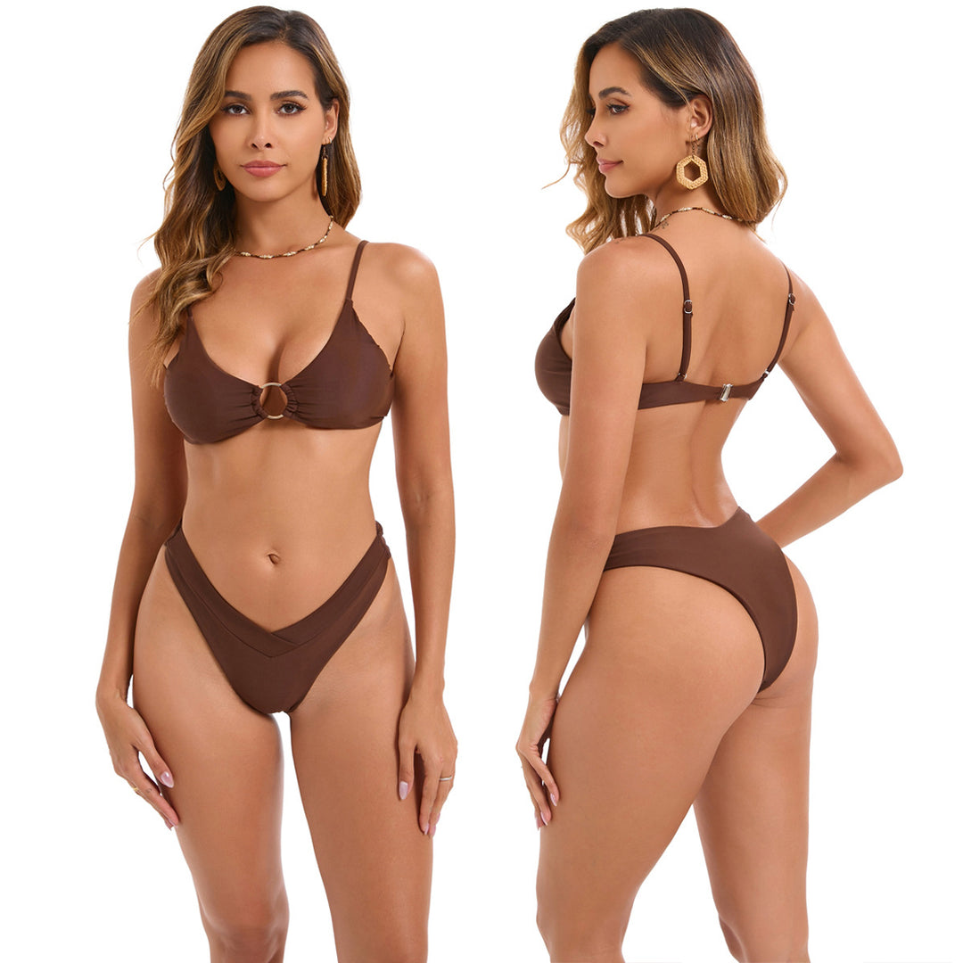 Damen Triangel-Bikini mit modischem Ring-Detail Drune