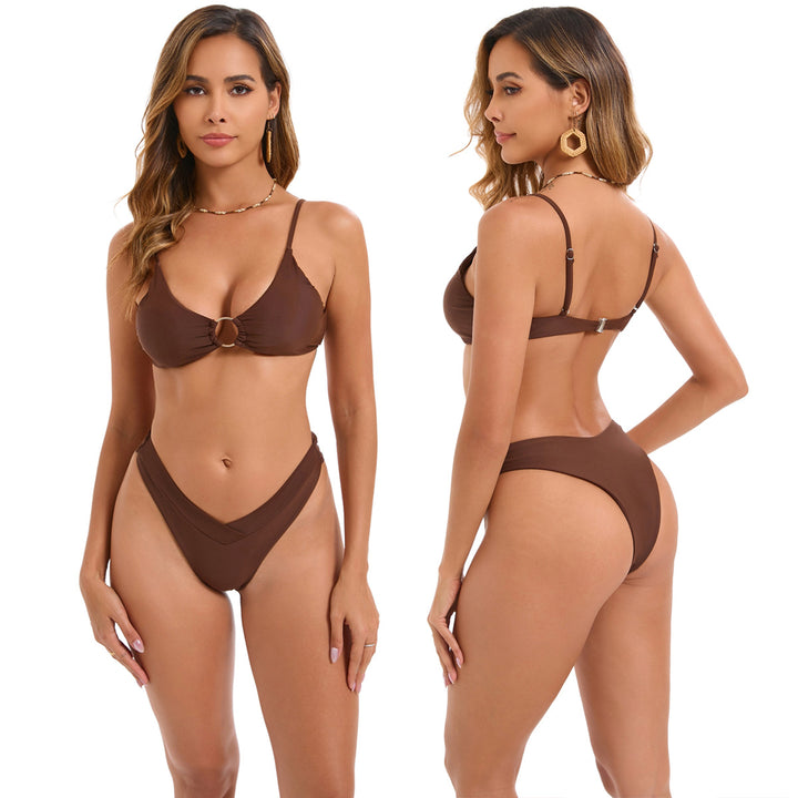 Damen Triangel-Bikini mit modischem Ring-Detail Drune