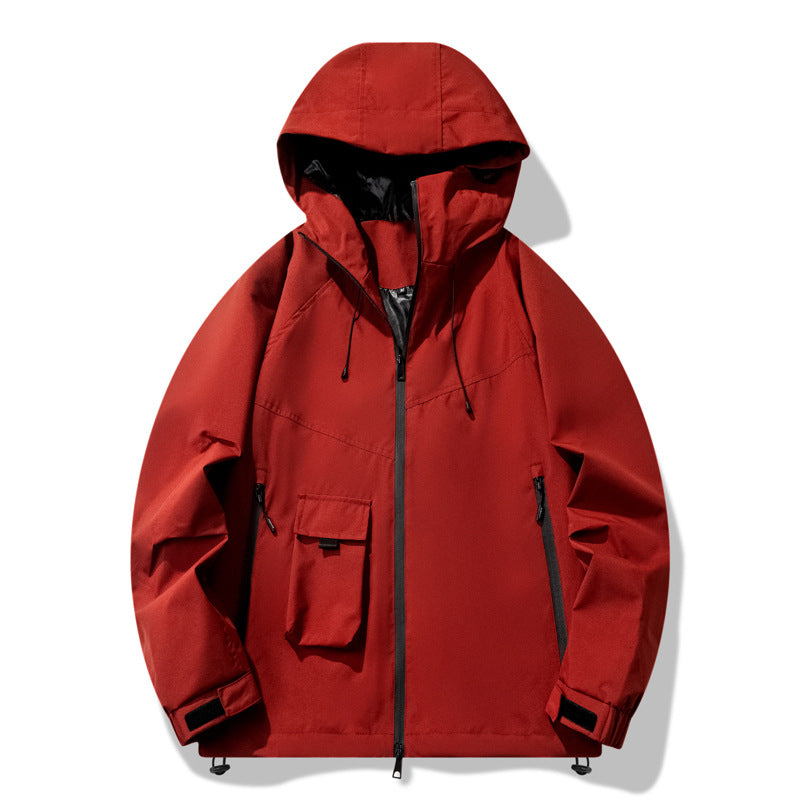 Herren technische Outdoor-Jacke mit wasserabweisendem Material und verstellbarem Kapuzendesign Drune