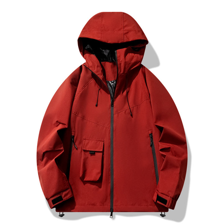 Herren technische Outdoor-Jacke mit wasserabweisendem Material und verstellbarem Kapuzendesign Drune