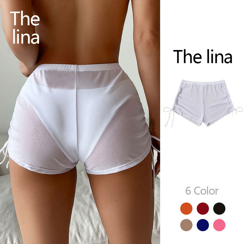 Damen Bequeme Badeshorts mit Rüschendetails Drune