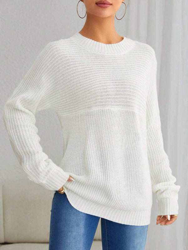 Damen Strickpullover mit lässigem Schnitt und feiner Struktur Drune