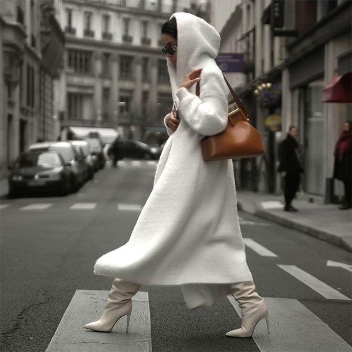 Drune | Kapuzenwickelkleid - Gemütliches Langarmdesign - Weicher Stoffmix - Lässig & Street Style