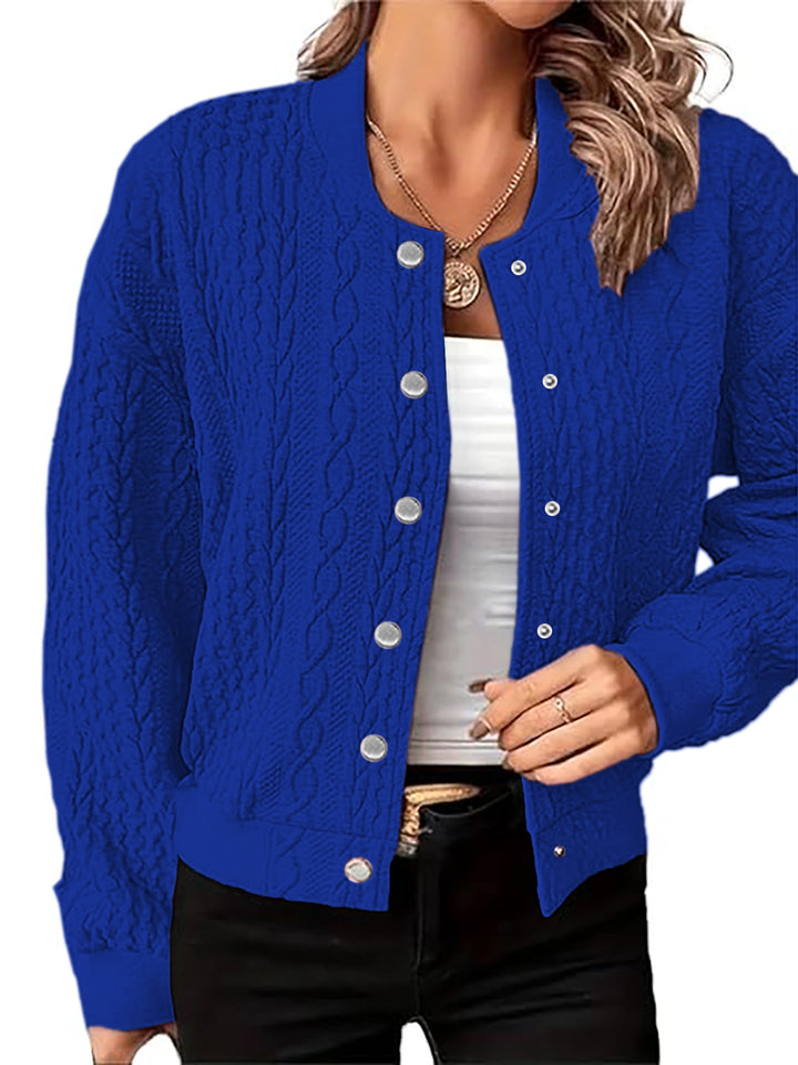 Damen Strickjacke mit strukturierter Oberfläche und Knopfverschluss Drune