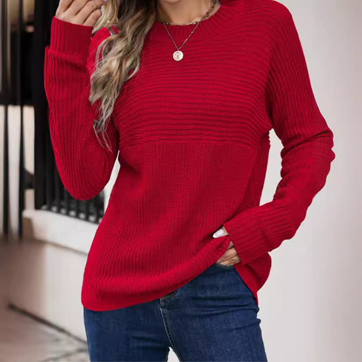 Damen Strickpullover mit lässigem Schnitt und feiner Struktur Drune