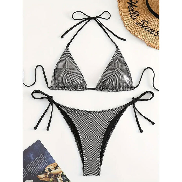 Damen Netz-Bikini-Set mit verstellbarem Design Drune