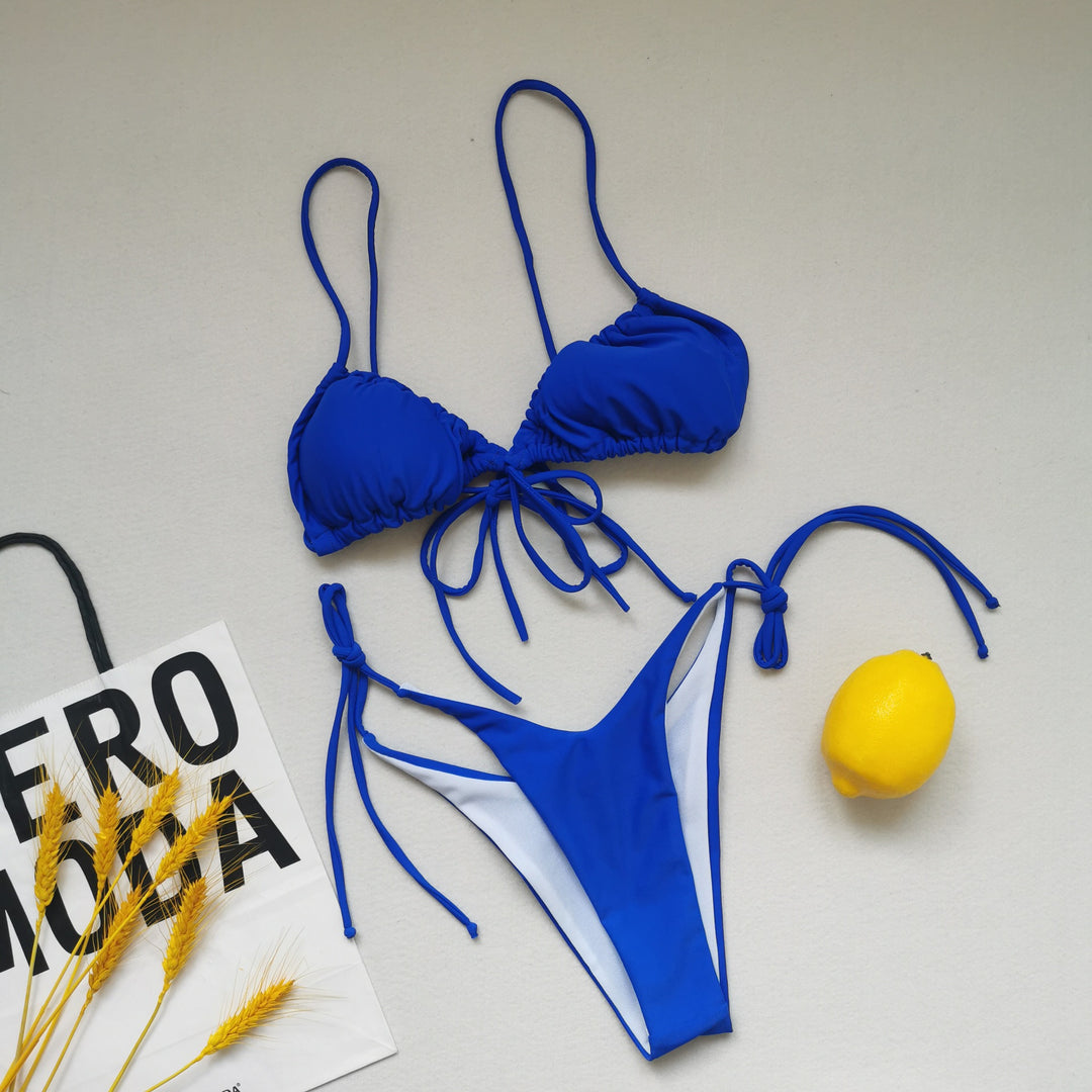 Damen Triangel-Bikini mit regulierbaren Bindebändern Drune