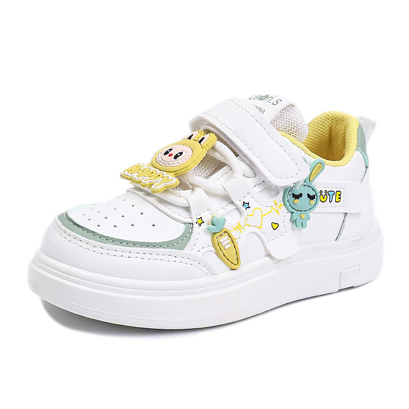 Damen Sneakers mit süßen Motiven und Klettverschluss Drune