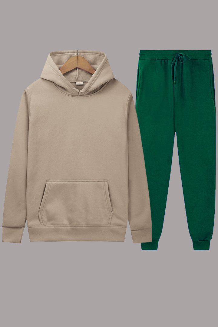 Damen sportliches Hoodie- und Jogginghosen-Set mit elastischem Bund und praktischen Taschen Drune
