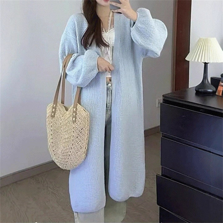 Damen Oversized Kleid mit voluminösen Ärmeln und Knopfdetails Drune
