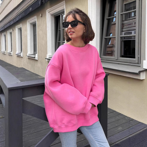 Damen oversized Sweatshirt mit lässigem Schnitt Drune