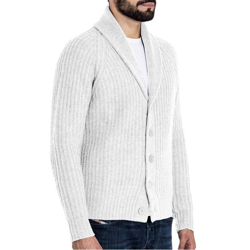 Herren Strickjacke mit modernem Schalkragen Drune