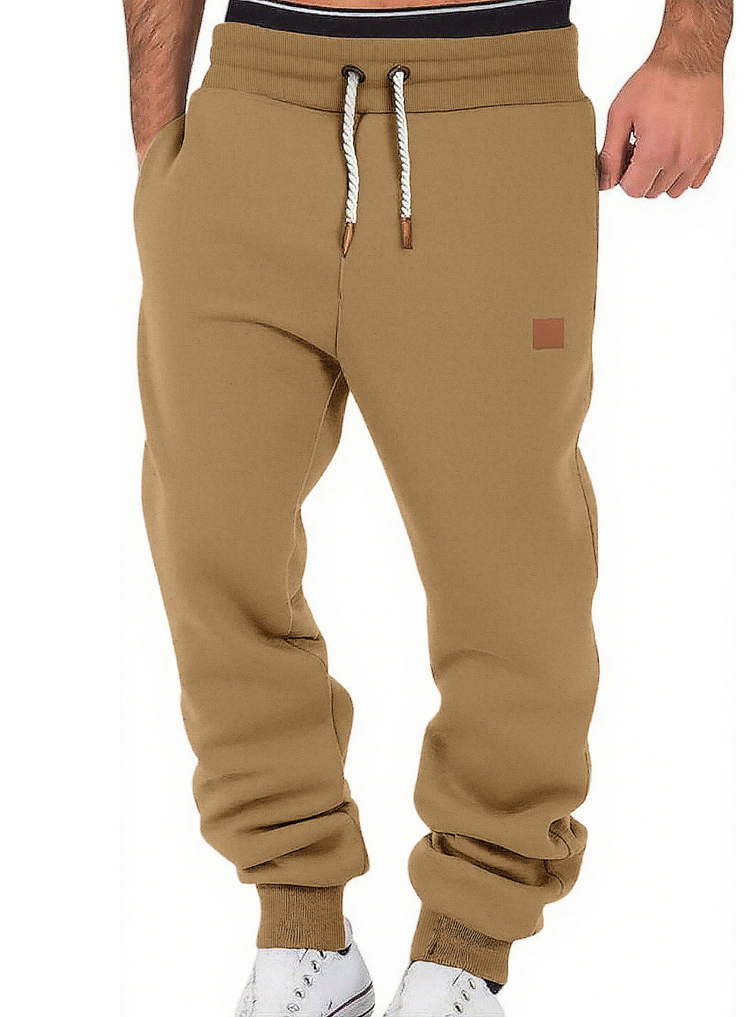 Herren nan komfortable Jogginghose aus hochwertiger Baumwollmischung mit elastischem Bund Kordelzug und Bündchen Drune