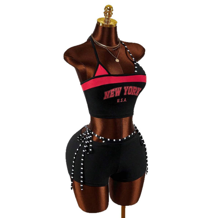 Damen Sportliches Oberteil mit Shorts Drune