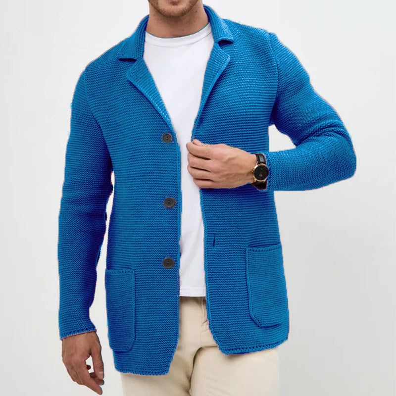 Herren Strickjacke mit warmem Schalkragen und praktischen Taschen Drune