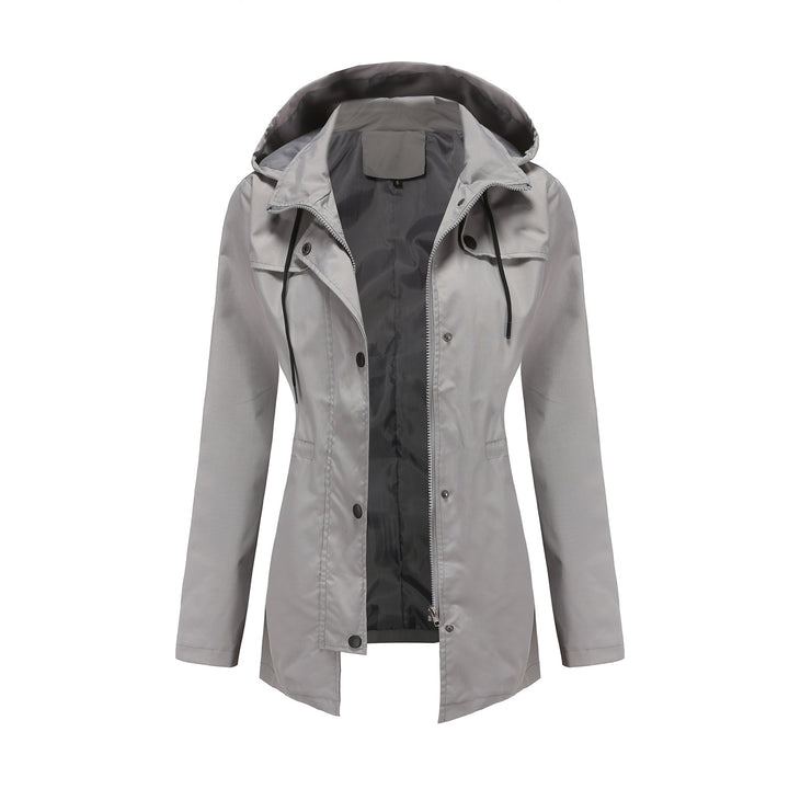 Damen wetterfeste Freizeitjacke mit verstellbarer Kapuze Drune