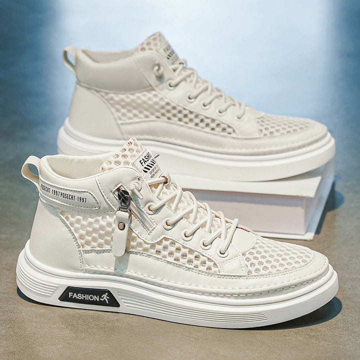 Damen Sportliche High-Top Sneakers mit atmungsaktivem Mesh-Design Drune