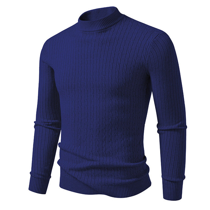 Herren modischer Rollkragenpullover mit strukturierter Oberfläche Drune