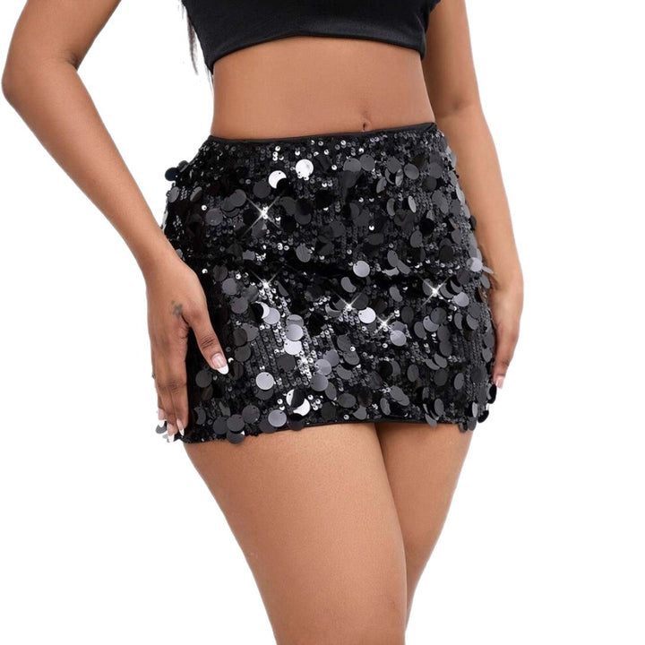 Damen Glamouröser Minirock mit Paillettenbesatz Drune