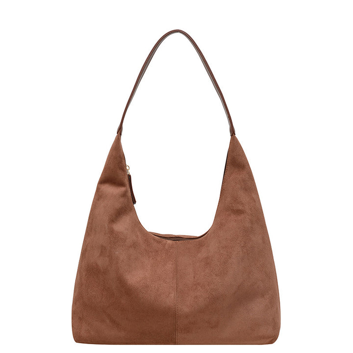 Damen Wildleder-Effekt Slouchy Hobo Tasche Drune