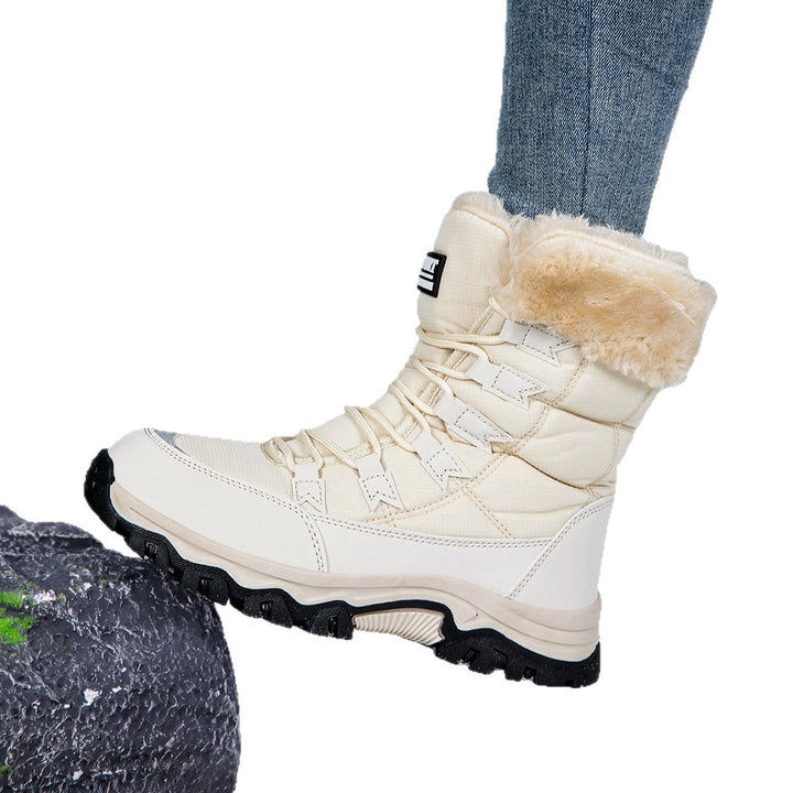 Damen warme Winterstiefel mit kuscheligem Futter und rutschfester Sohle Drune