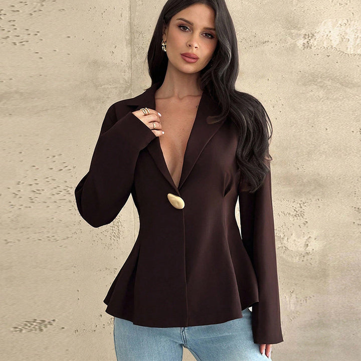 Damen eleganter Blazer mit taillierter Schnittführung Drune