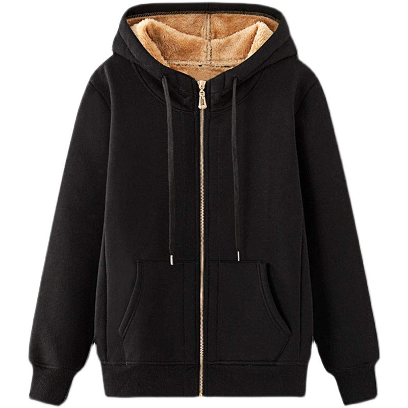 Damen Kapuzenjacke mit flauschigem Innenfutter und praktischen Taschen Drune