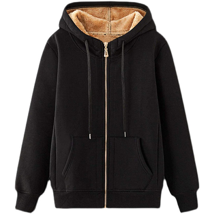 Damen Kapuzenjacke mit flauschigem Innenfutter und praktischen Taschen Drune