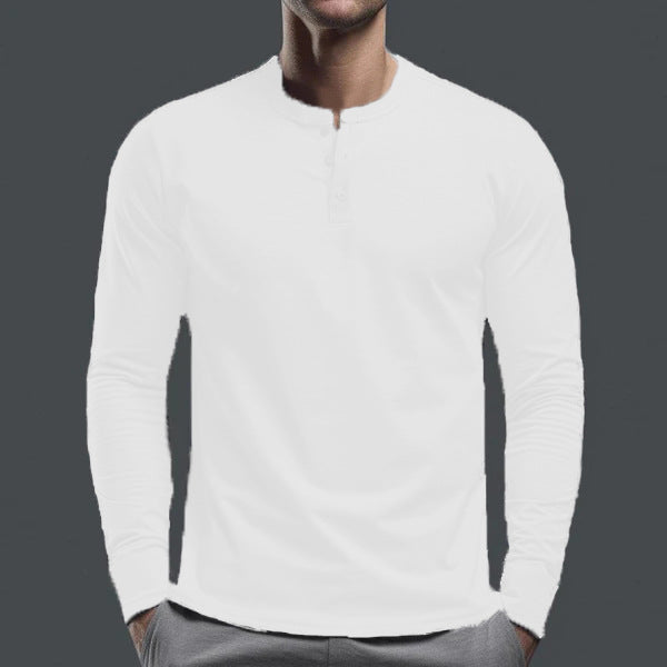 Herren nan Langarmshirt mit Knopfleiste und schmaler Passform Drune