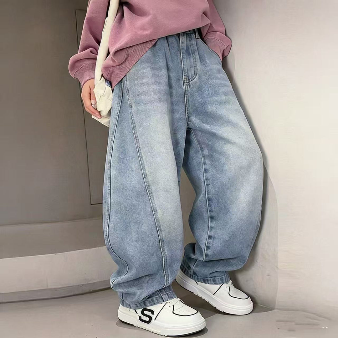 Herren weite Jeanshose mit lässigem Design Drune