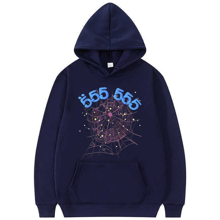 Damen Hoodie mit kreativem Spinnennetz-Motiv Drune