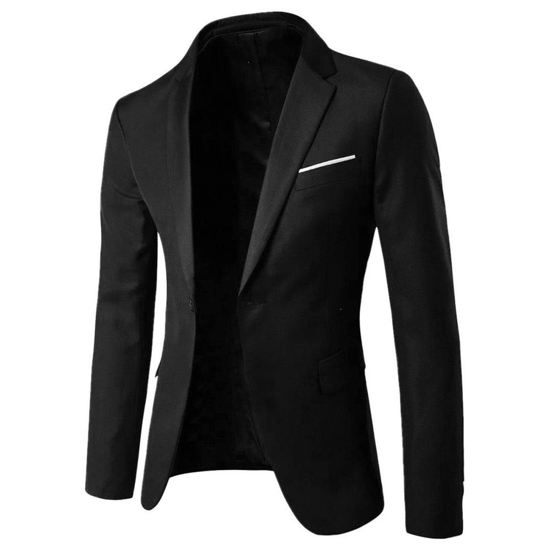 Herren nan taillierter Anzugblazer mit schmalem Revers und Einreiher-Schnitt Drune