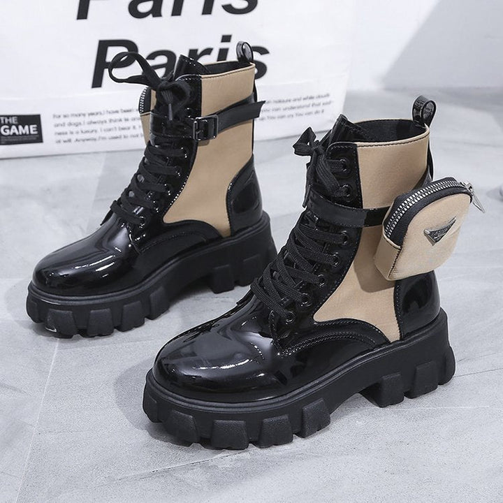 Damen High-Top Stiefel mit robustem Sohlendesign und praktischem Reißverschluss Drune