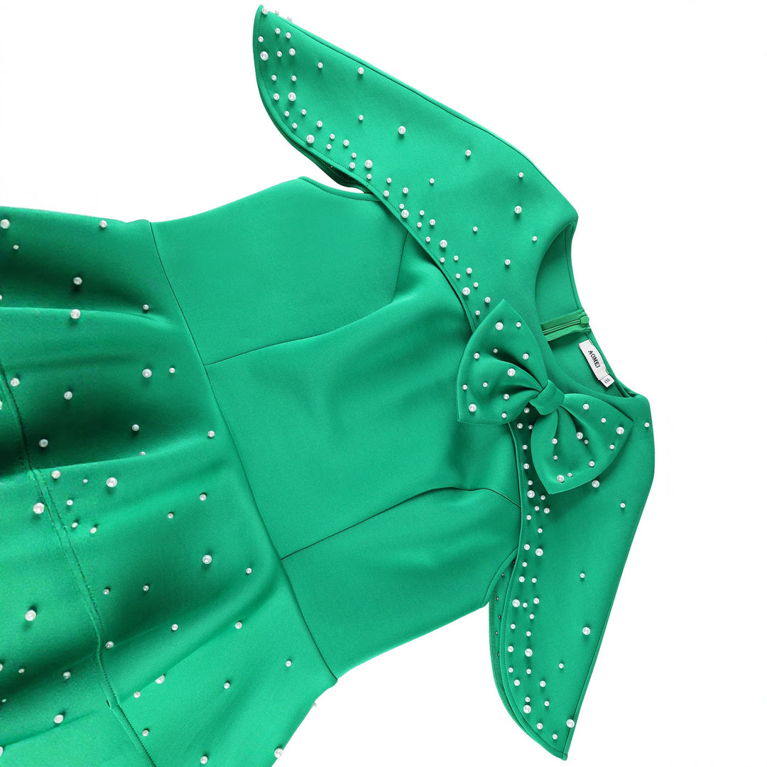 Damen Figurbetontes Peplum Kleid mit dekorativer Kapuze Drune
