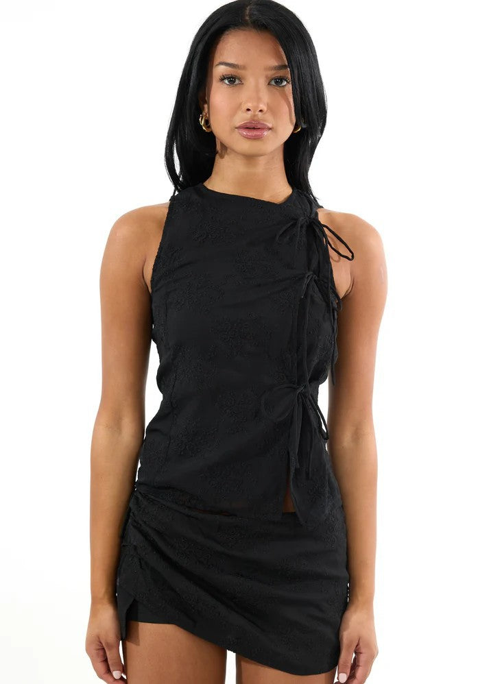 Damen Verspieltes Wickelkleid mit seitlichen Rüschendetails Drune