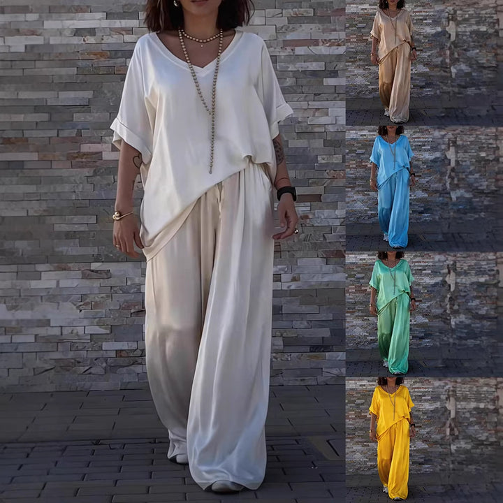 Damen Seidenähnliches Oversized-Set Drune