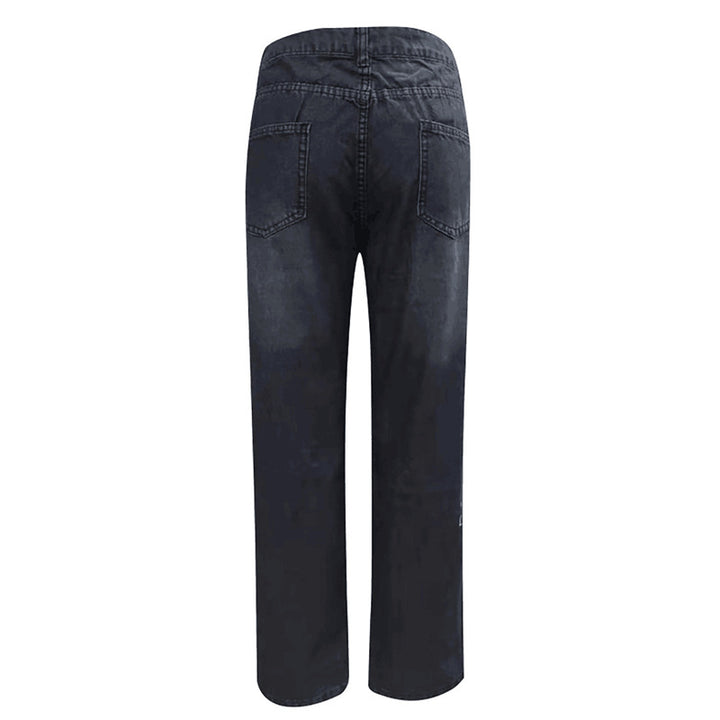 Damen modische Destroyed Jeans im lässigen Schnitt mit hohen Taschen und einzigartigen Details Drune