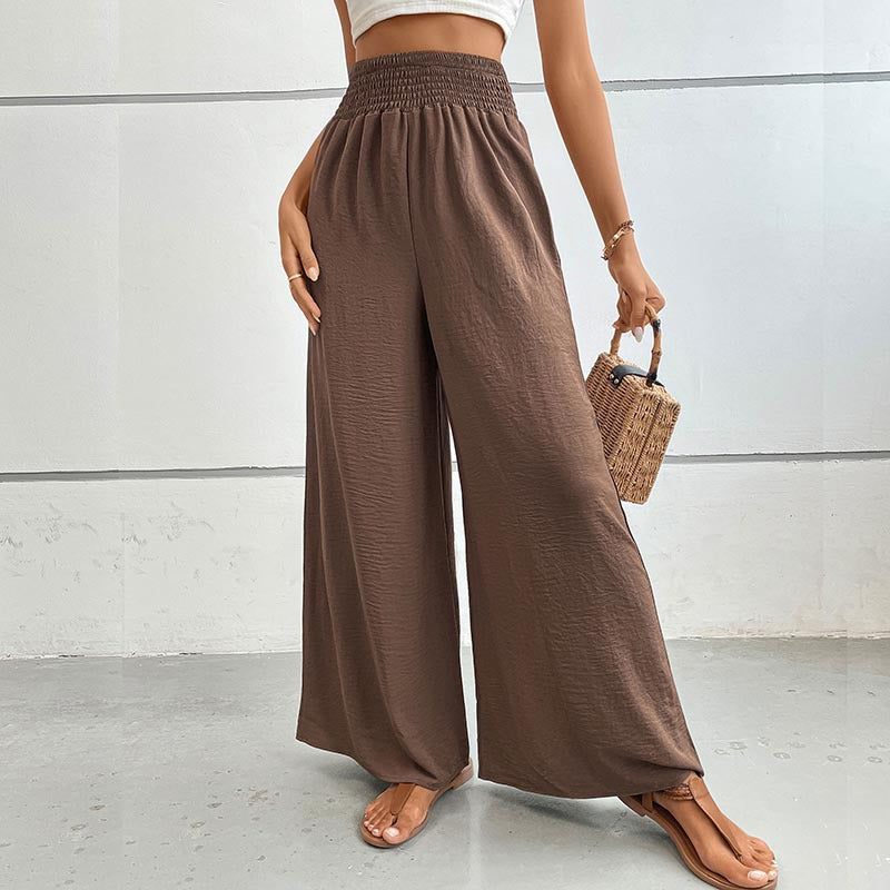 Damen Weit geschnittene Sommerhose mit elastischem Bund Drune