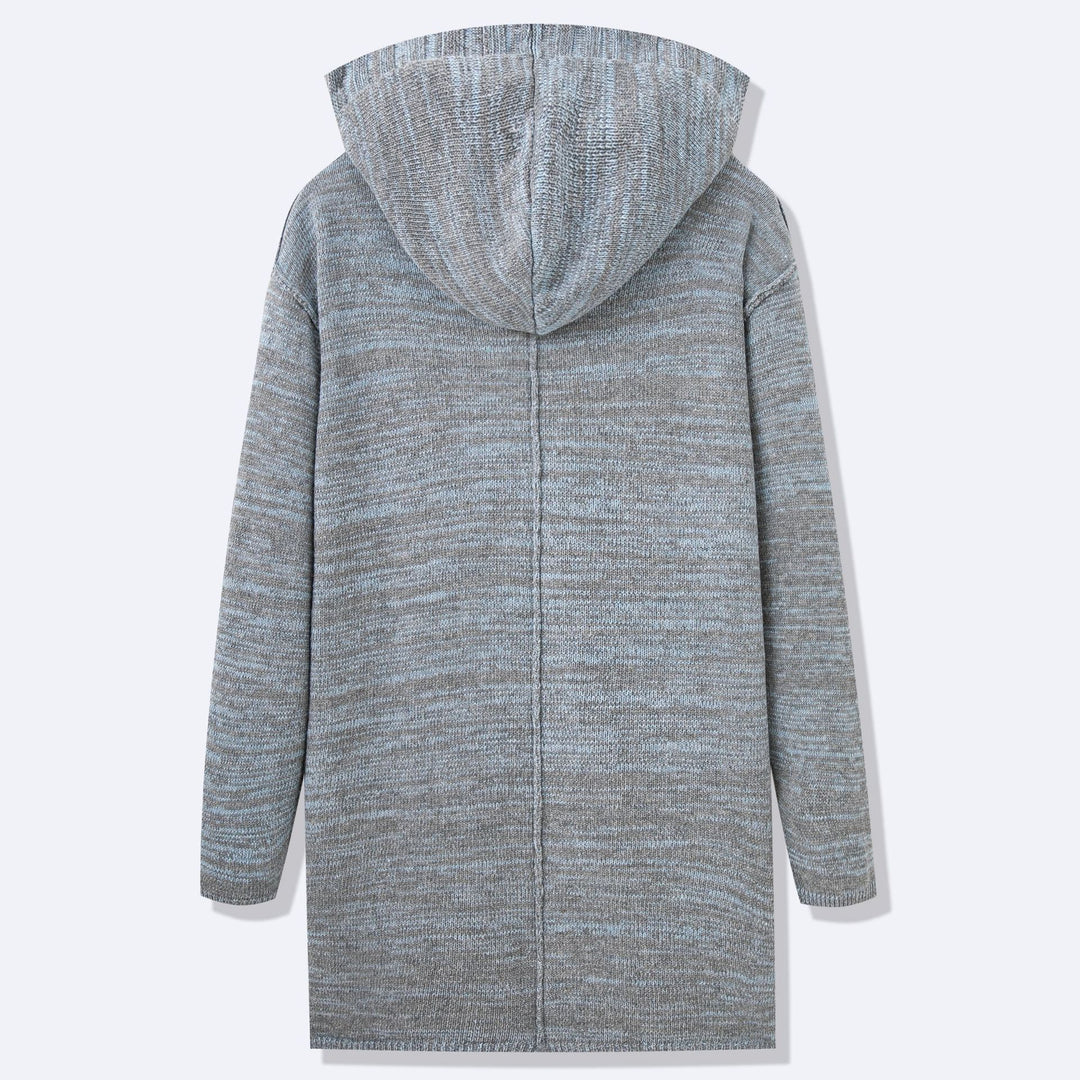Herren Langer Strickmantel mit modernem Design und lässigen Details Drune