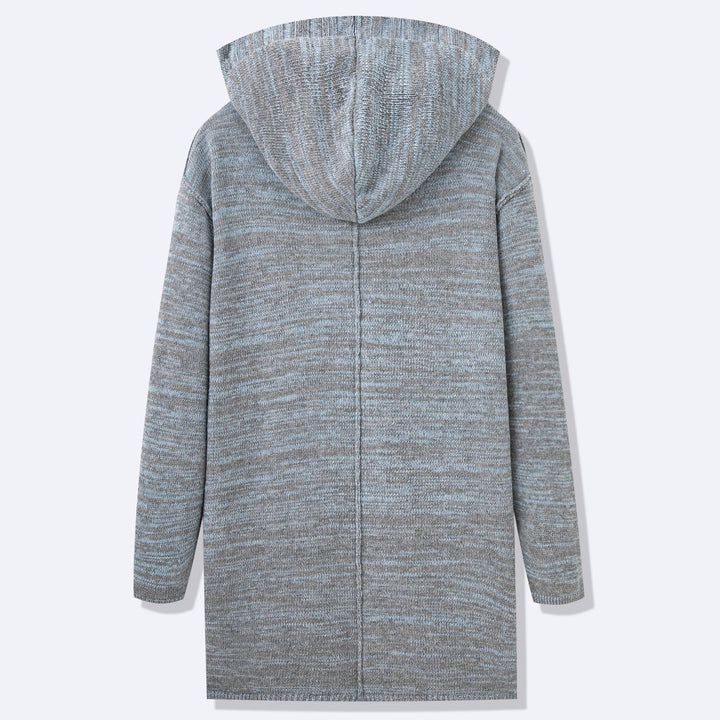 Herren Langer Strickmantel mit modernem Design und lässigen Details Drune