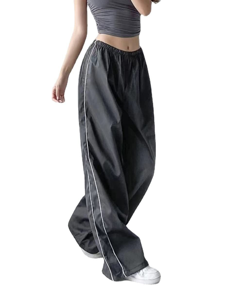 Damen Sportliche Hose mit weitem Schnitt und elastischem Bund Drune