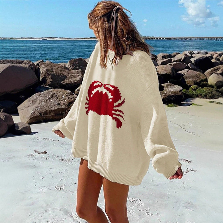 Damen Strickpullover mit kreativem Krabbendesign Drune