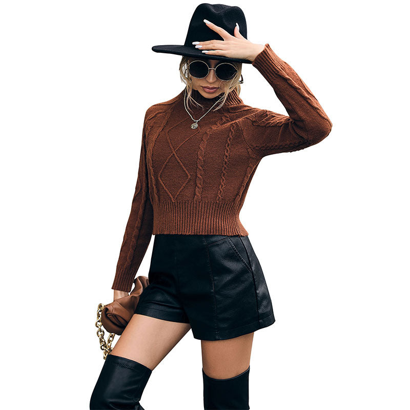 Damen modischer Strickpullover mit lässigem Schnitt und eleganten Zopfmuster Drune