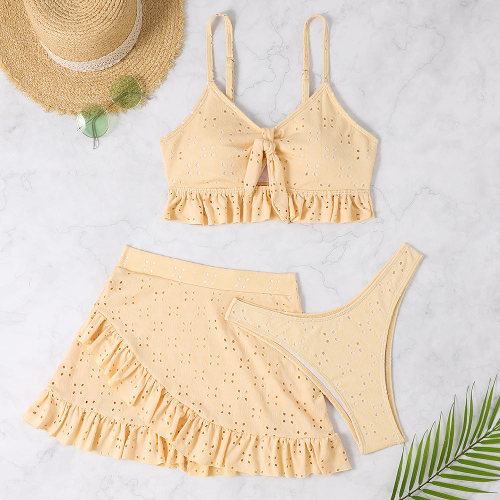 Damen Crop-Top und Rock-Set mit verspieltem Design Drune
