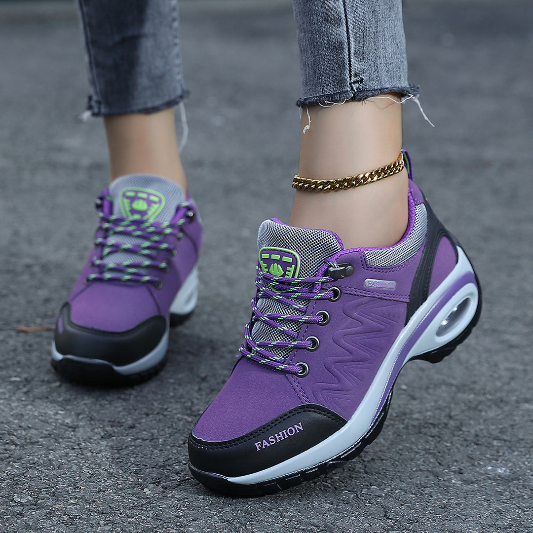 Damen nan sportliche Keil-Sneaker mit gepolsterter Luftkissen-Sohle Drune
