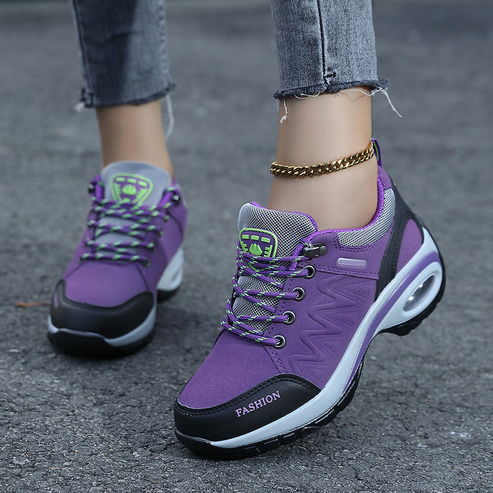 Damen nan sportliche Keil-Sneaker mit gepolsterter Luftkissen-Sohle Drune