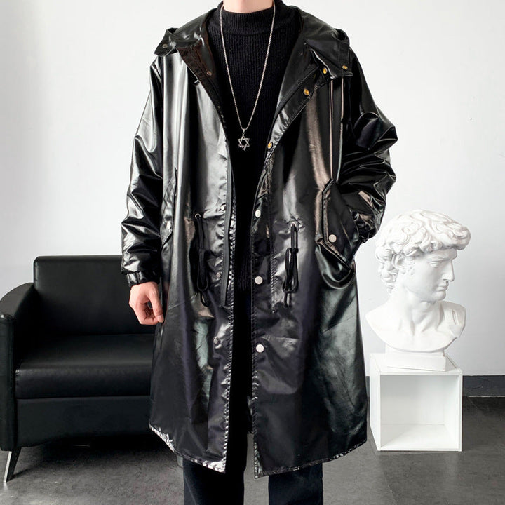 Herren reflektierende Regenjacke mit verstellbarem Kapuzenbereich und praktischen Taschen Drune