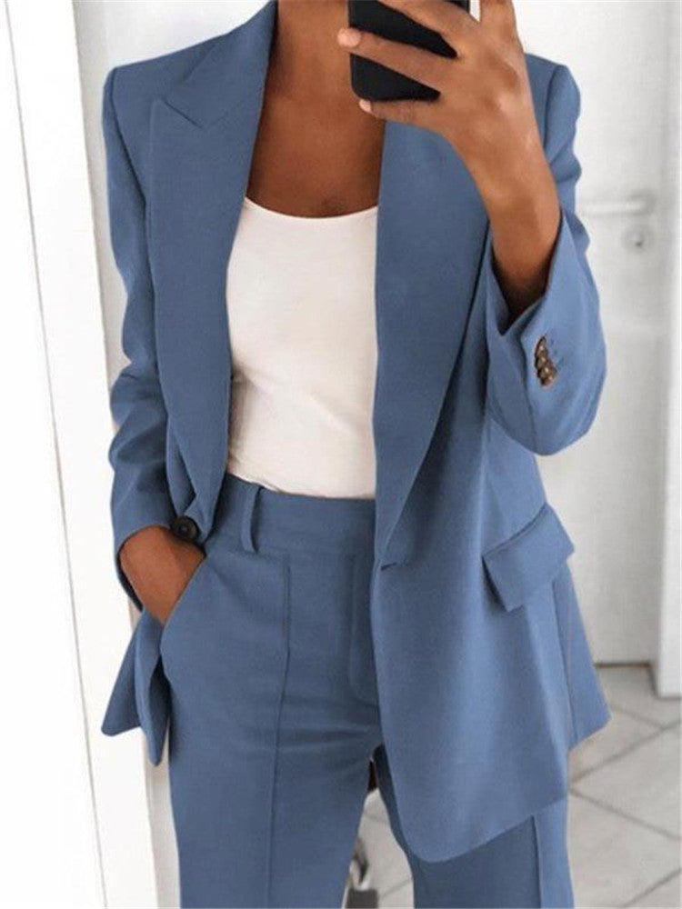 Damen Eleganter Blazer mit tailliertem Schnitt und praktischen Taschen Drune
