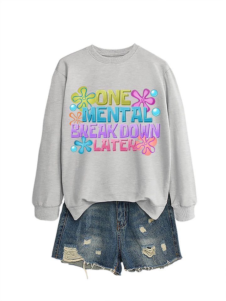 Damen Sweatshirt mit kreativem Aufdruck Drune